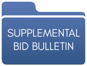 Supplemental Bid Bulletin